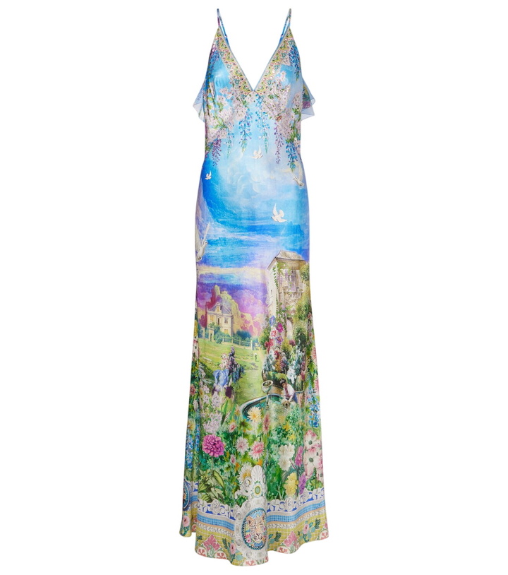 Photo: Camilla Printed silk slip dress