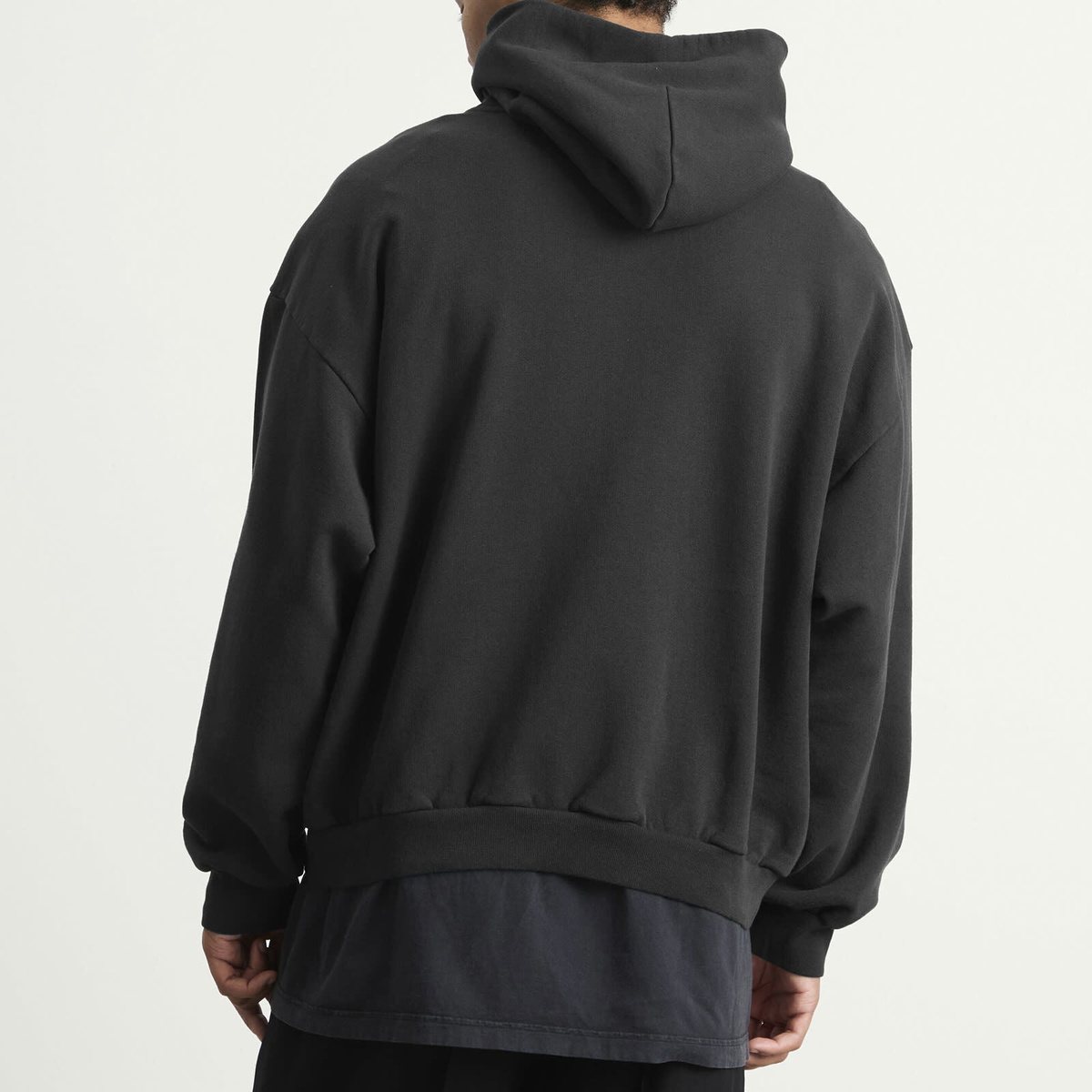 BALENCIAGA NANO BB HOODIE ミディアムフィット Men's Nano Bb Hoodie Medium Fit in Black Faded | Balenciaga US