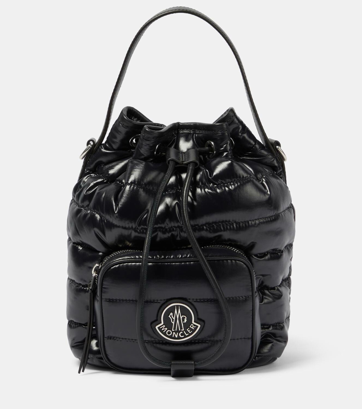 MONCLER バッグ 　KILIA　バケットバッグ　ロゴ Moncler Moncler Kilia Drawstring Logo Patch Tote Bag Black | eBay