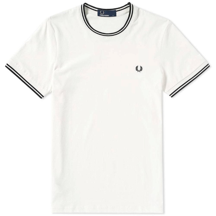 Photo: Fred Perry Twin Tipped Ringer Tee White