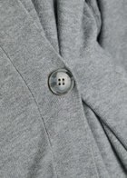 Good American Asymmetric Fine-knit Cardigan Grey