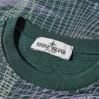 Stone Island Junior Net Print Crew Sweat in Bottle Green