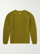 BODE - Merton Cotton and Wool-Blend Sweater - Green
