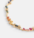 Suzanne Kalan - Fireworks 18kt yellow gold bracelet with diamonds and sapphires