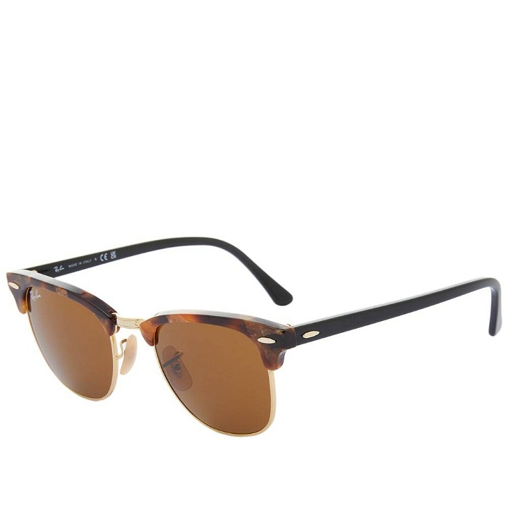 Photo: Ray Ban Clubmaster Sunglasses in Spotted Brown Havana/Brown
