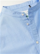 BARBOUR WHITE LABEL - Blindrock Grandad-Collar Cotton-Poplin Shirt - Blue - L