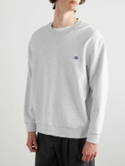 CELINE - Logo-Embroidered Cotton-Jersey Sweatshirt - Gray