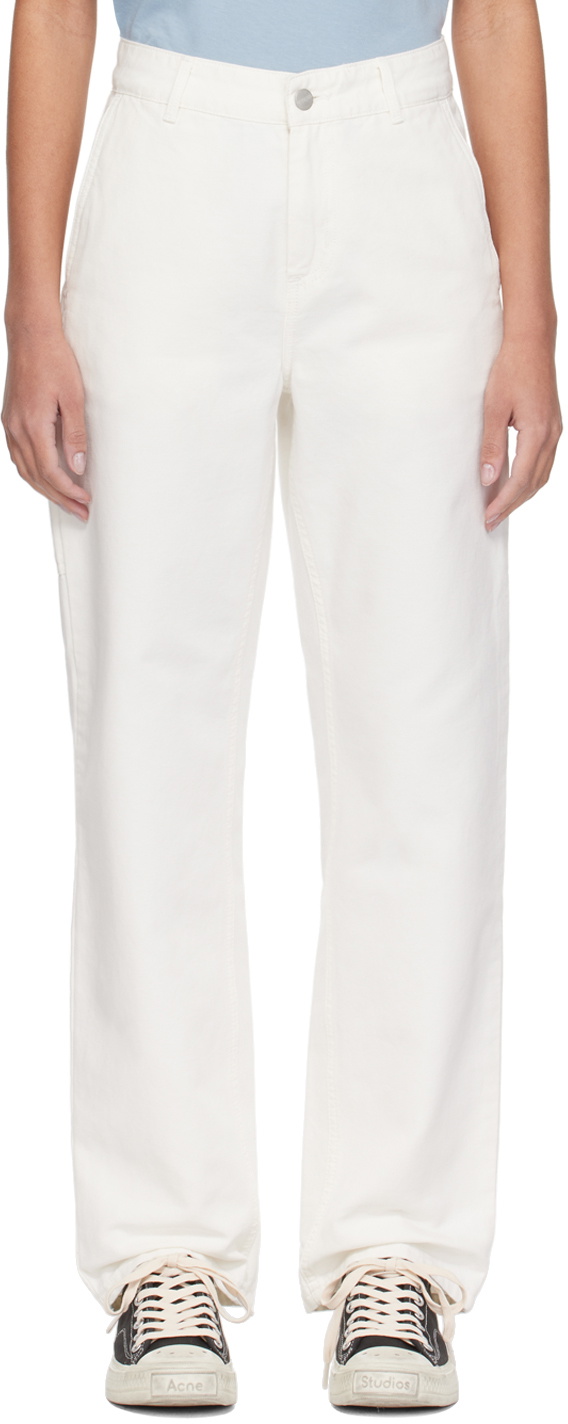 Carhartt Wip White Pierce Pants Shop Carhartt WIP W' Pierce Pant