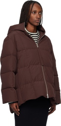 Jil Sander Burgundy Quilted Down Jacket