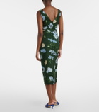 Erdem Floral cotton-blend faille midi dress