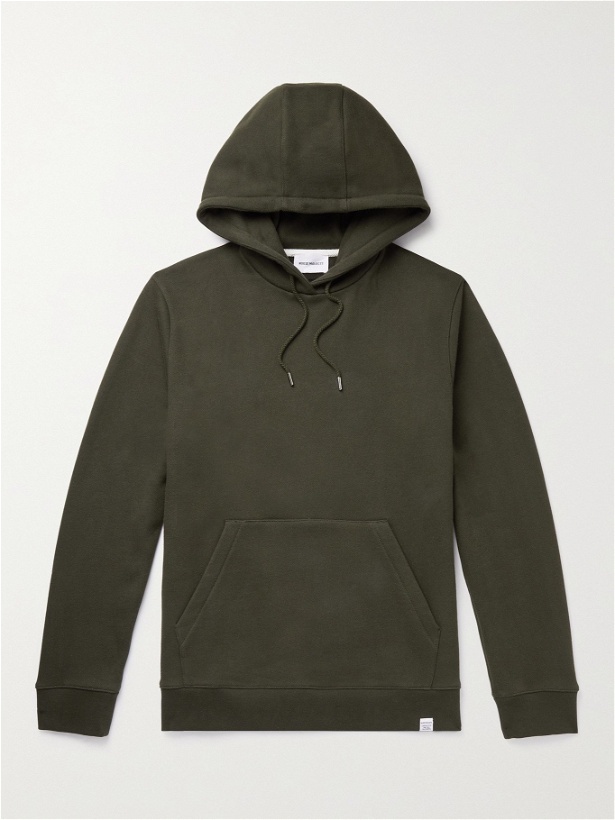 Photo: Norse Projects - Vagn Loopback Cotton-Jersey Hoodie - Green