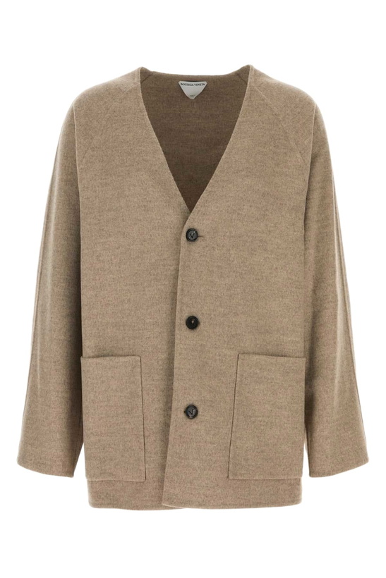 Photo: Bottega Veneta Dove Grey Wool Blend Cardigan