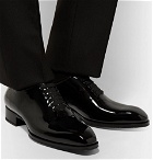 TOM FORD - Elkan Whole-Cut Patent-Leather Oxford Shoes - Men - Black
