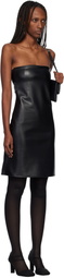 Courrèges Black Bustier Lingerie Faux-Leather Minidress