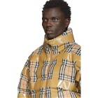 Burberry Beige Down Check Tape Jacket