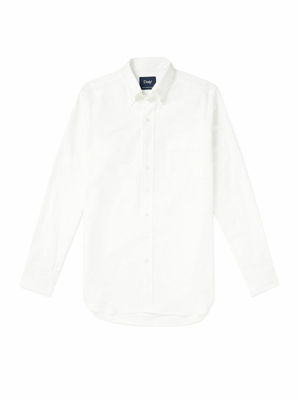 Photo: Drake's - Slim-Fit Button-Down Collar Cotton Oxford Shirt - White