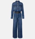 Self-Portrait Belted denim jumpsuit