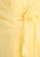 DE LA Vali Florentine Chiffon Maxi Dress Yellow