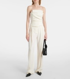 The Sei Strapless crêpe top