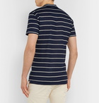 Orlebar Brown - Felix Striped Linen Polo Shirt - Navy