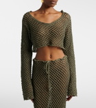 Bananhot Magen crochet cotton-blend crop top