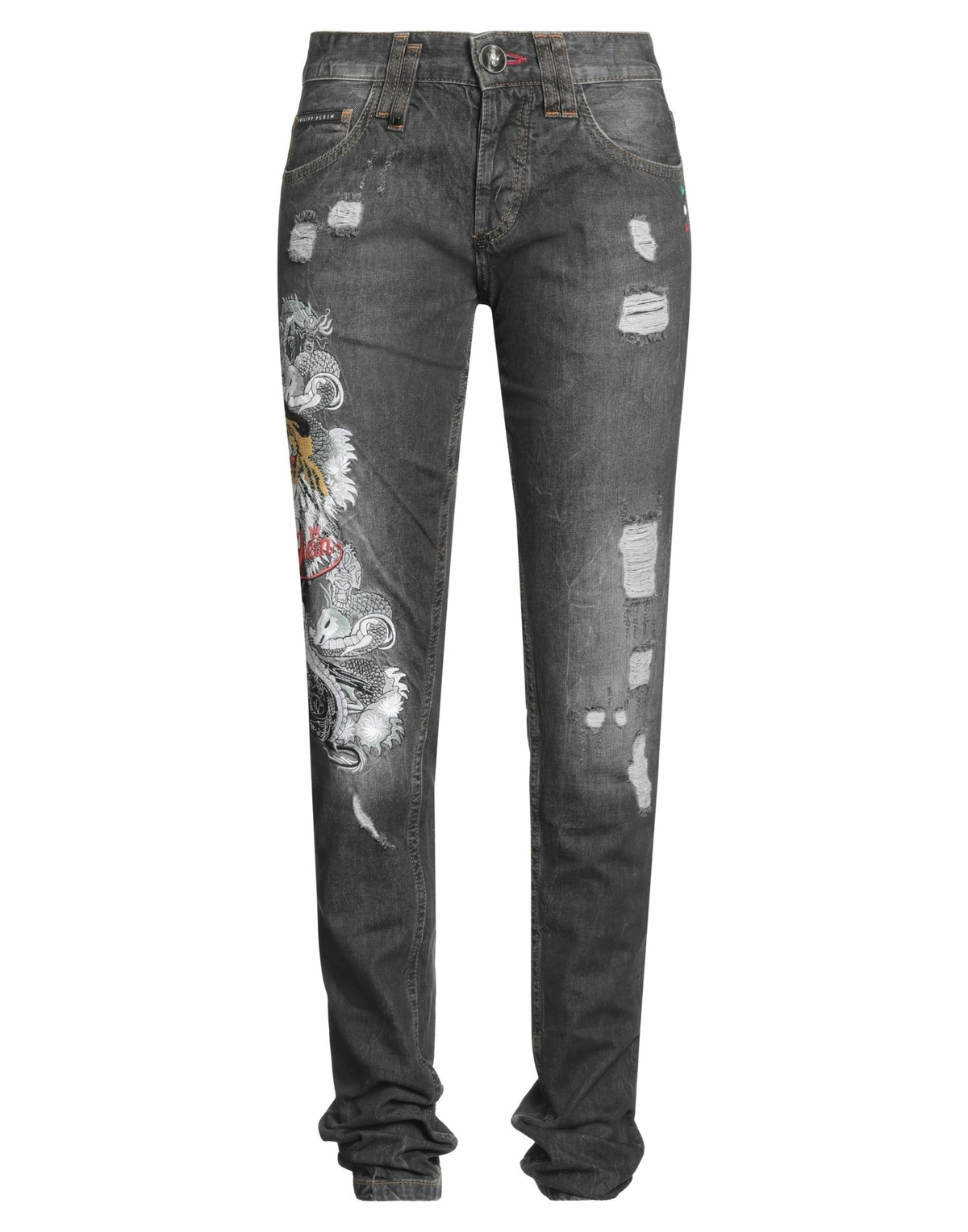 Philipp Plein Womens Jeans in Black