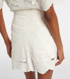 Erdem Embroidered mesh shorts