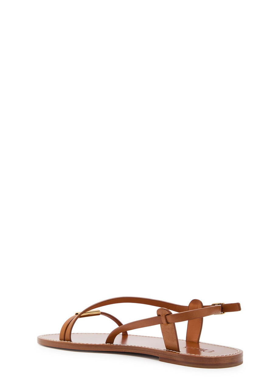 Chloe Matilda Leather Sandals Brown