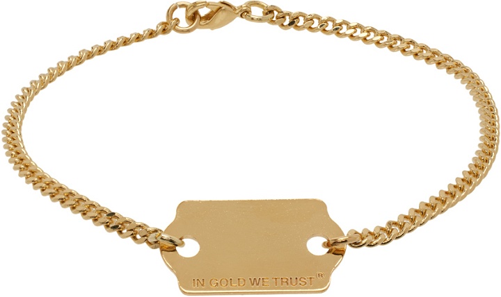 Photo: IN GOLD WE TRUST PARIS Gold Price Tag Bracelet