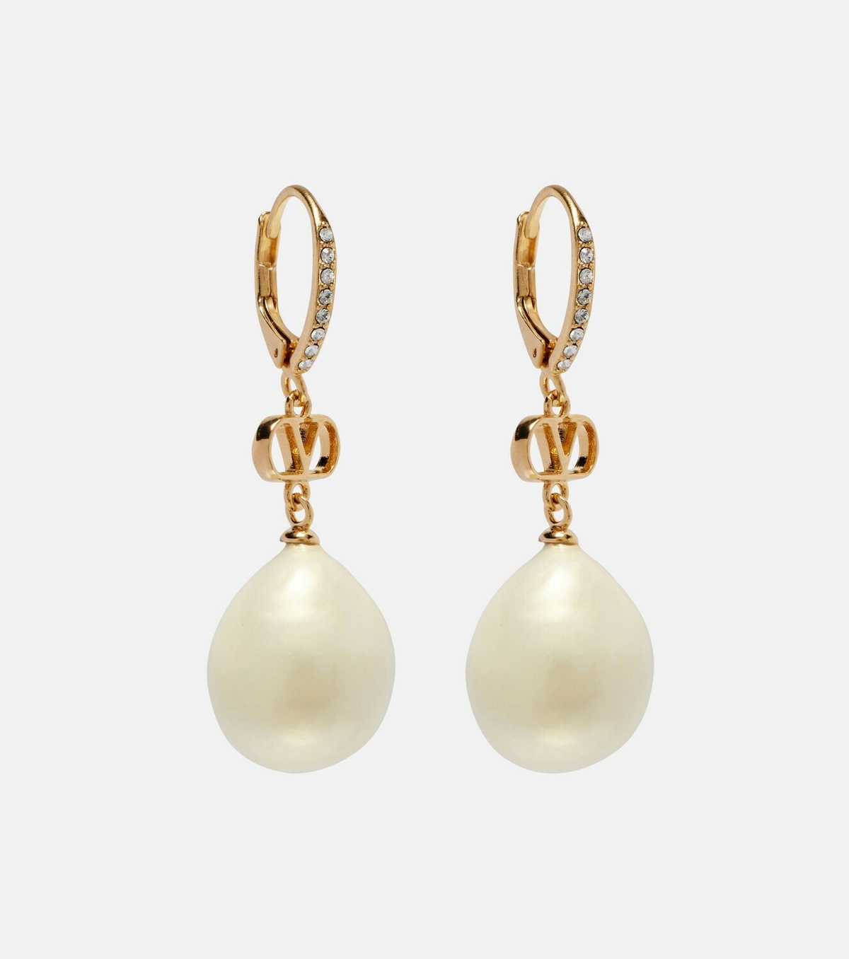 Valentino VLogo faux pearl drop earrings