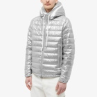 Moncler Men's Akinari Hooded Down Jacket in Silver