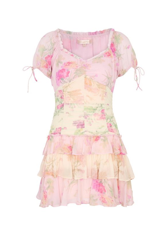 LoveShackFancy Audrina cutout cotton minidress LoveShackFancy