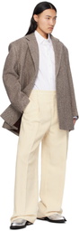 Jil Sander Beige Pleated Trousers