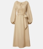 Vince Belted cotton poplin midi dress