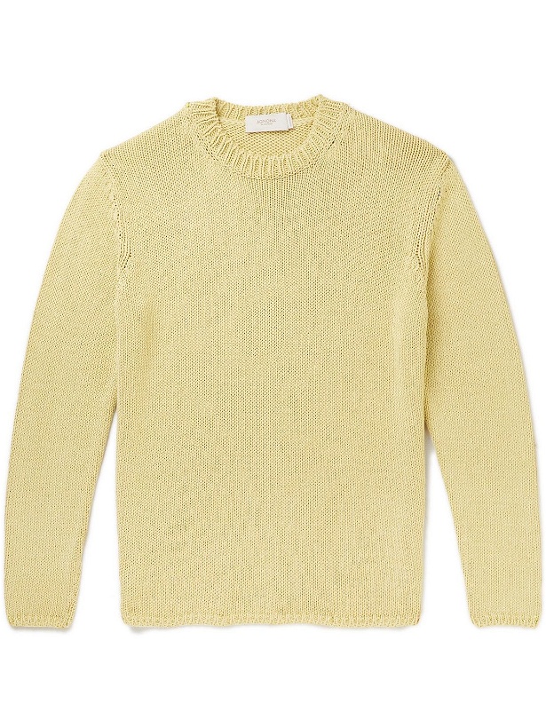 Photo: Agnona - Silk and Cotton-Blend Sweater - Yellow