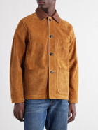 Fortela - Montana Leather-Trimmed Suede Jacket - Brown