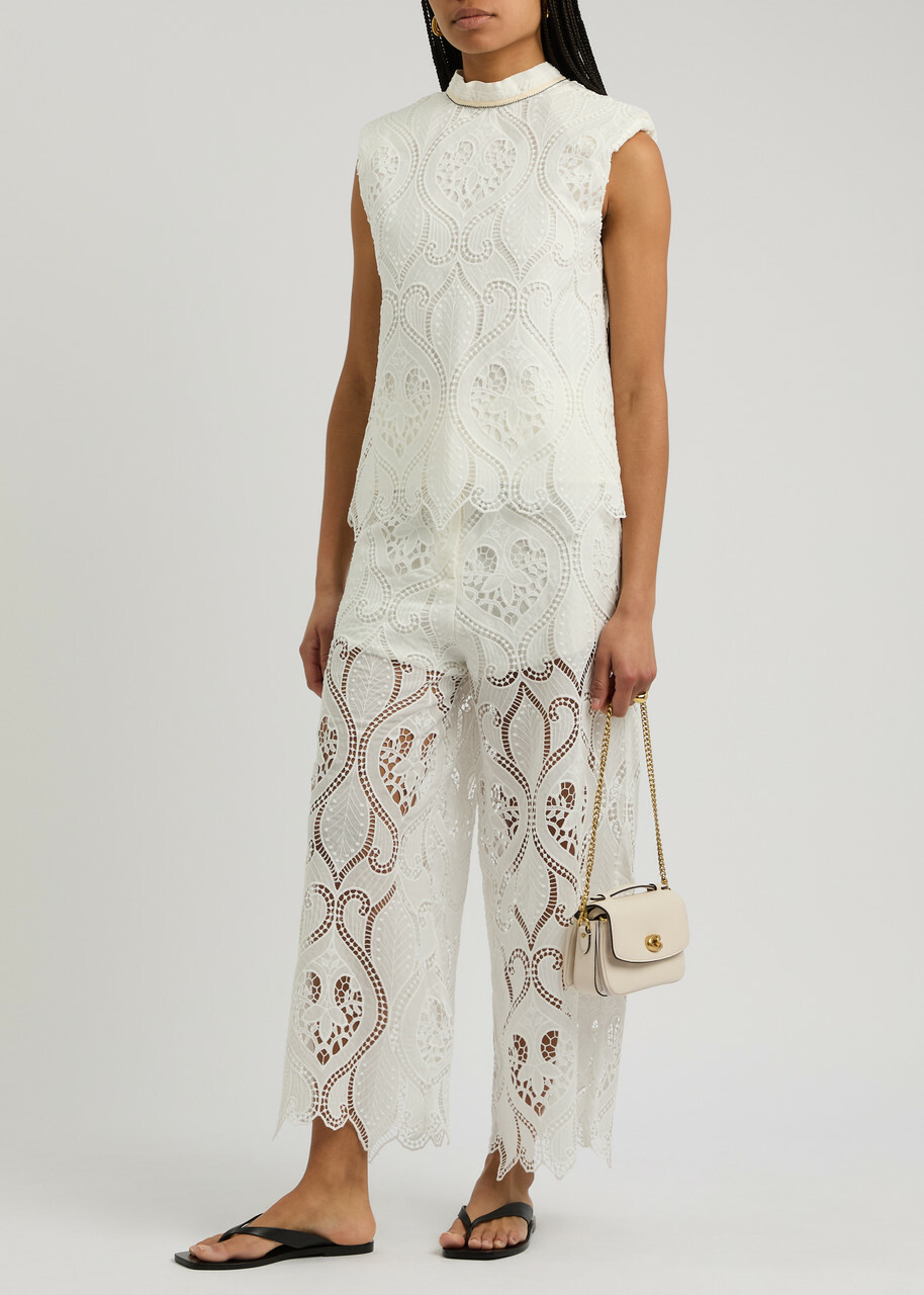 Lug Von Siga Linda Broderie Anglaise top Off White