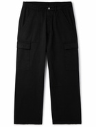 DRKSHDW by Rick Owens - Washed Cotton-Twill Cargo Trousers - Black