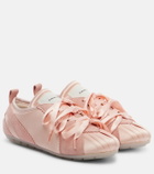 Simone Rocha Ballerina Grip satin and suede sneakers