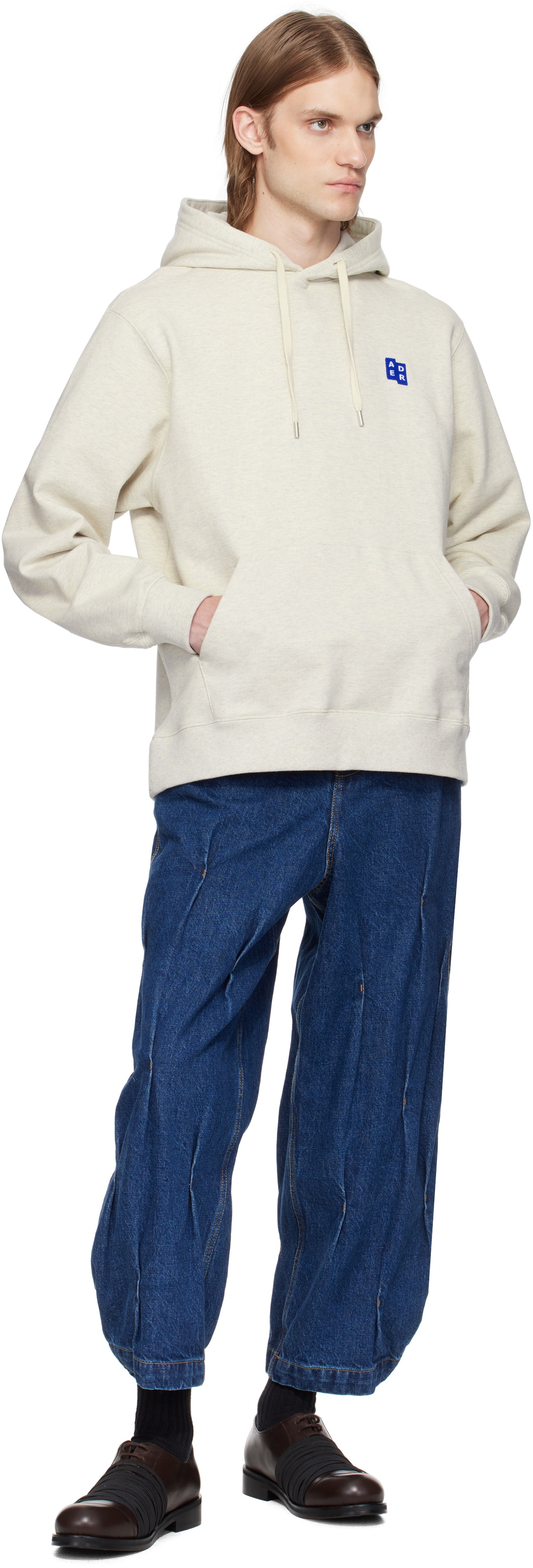 ADER error Gray Sig; TRS Tag Hoodie