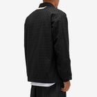 Merely Made Men's Floral Cutwork Coach Jacket in Black