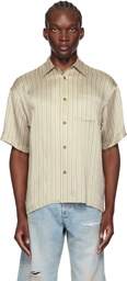John Elliott Tan Button Up Shirt