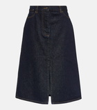 Dries Van Noten Denim midi skirt