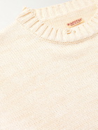 KAPITAL - Distressed Jacquard-Knit Sweater - Neutrals