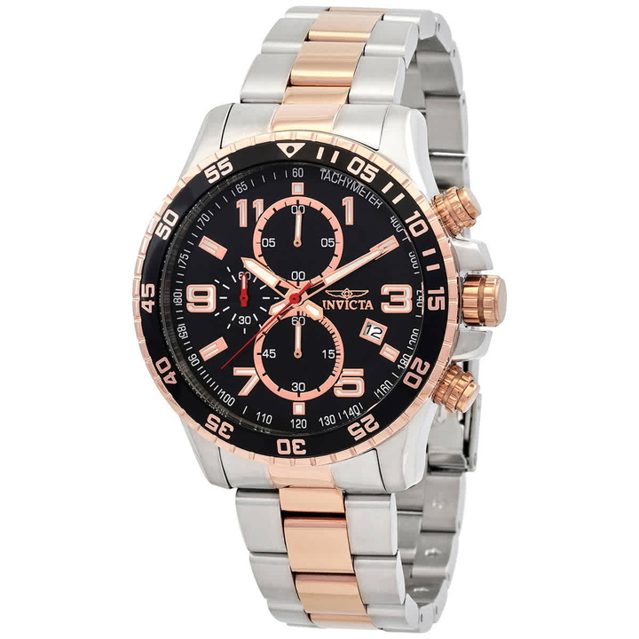 Photo: Invicta Specialty Chronograph Black Dial Stainless Steel Mens Watch 14877