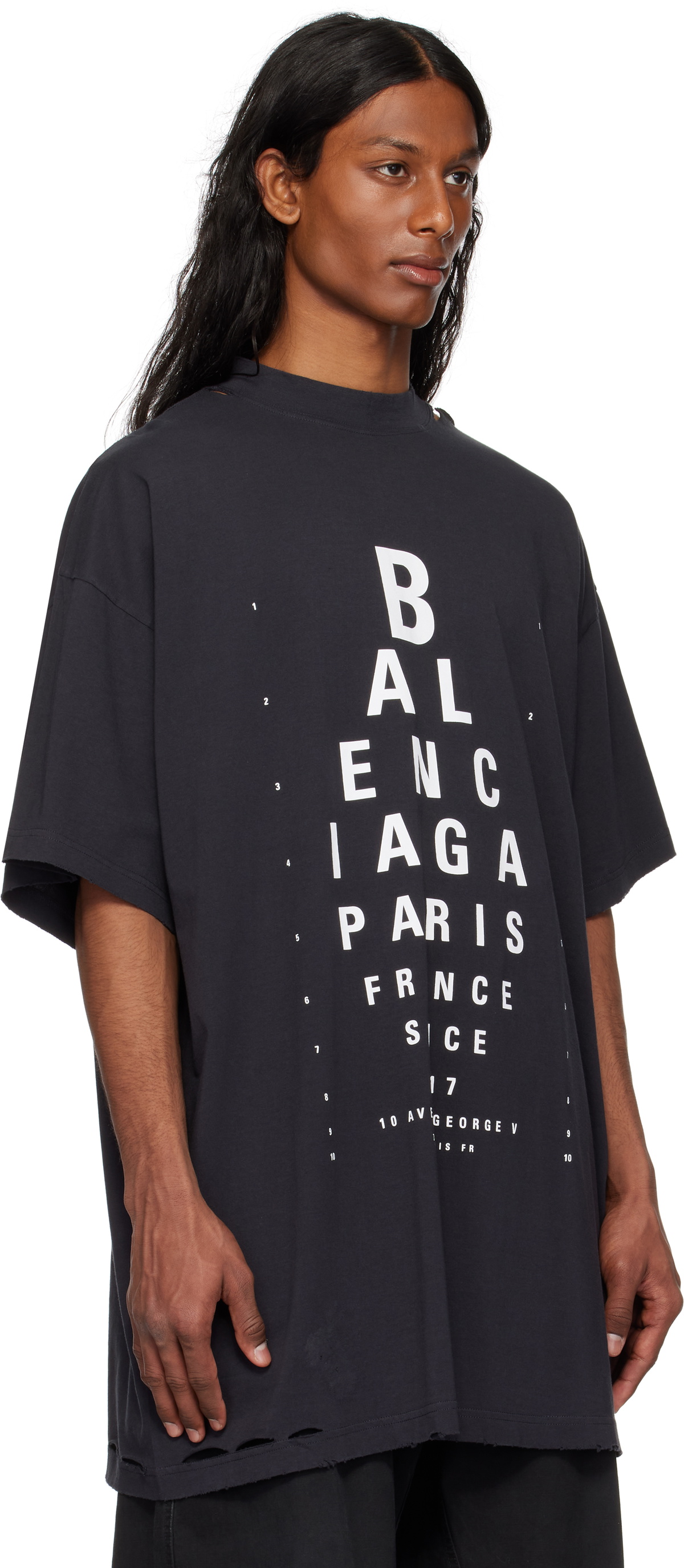 Tシャツ・カットソー BALENCIAGA Women's Optical T-shirt Oversized BALENCIAGA - Optical oversize t-shirt | Leam Roma - Luxury
