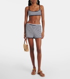 Jade Swim Striped terry shorts