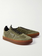 Officine Creative - Kombined Suede-Trimmed Leather Sneakers - Green