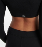 Alo Yoga Ribbed-knit crop top