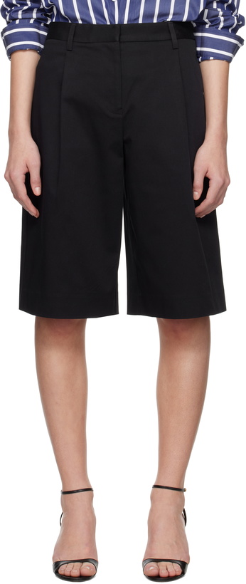 Photo: Matteau Black Long Chino Shorts